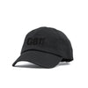 0811 Blackout Unstructured Hat with 3D embroidery- Black Hat w/ Black - BLACK