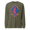 1st Battalion 1st Marines Long Sleeve T-Shirt - OD GREEN
