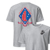 1st Battalion 1st Marines Back Print T-Shirt - HEATHER GREY