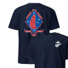 1st Battalion 1st Marines Back Print T-Shirt - NAVY