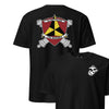 1st Battalion 12th Marines Back Print T-Shirt - BLACK
