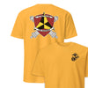 1st Battalion 12th Marines Back Print T-Shirt - GOLD