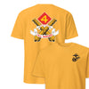 1st Battalion 14th Marines Back Print T-Shirt - GOLD