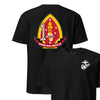 1st Battalion 2nd Marines Back Print T-Shirt - BLACK