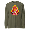 1st Battalion 2nd Marines Long Sleeve T-Shirt - OD GREEN