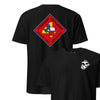 1st Battalion 23rd Marines Back Print T-Shirt - BLACK