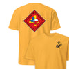 1st Battalion 23rd Marines Back Print T-Shirt - GOLD