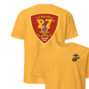 1st Battalion 27th Marines Back Print T-Shirt - GOLD