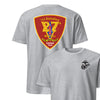 1st Battalion 27th Marines Back Print T-Shirt - HEATHER GREY