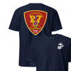 1st Battalion 27th Marines Back Print T-Shirt - NAVY