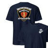 1st Battalion 3rd Marines Back Print T-Shirt - NAVY