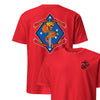 1st Battalion 4th Marines Back Print T-Shirt - RED