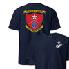 1st Battalion 5th Marines Back Print T-Shirt - NAVY