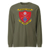 1st Battalion 5th Marines Long Sleeve T-Shirt - OD GREEN