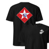 1st Battalion 6th Marines Back Print T-Shirt - BLACK