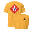 1st Battalion 6th Marines Back Print T-Shirt - GOLD
