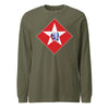 1st Battalion 6th Marines Long Sleeve T-Shirt - OD GREEN
