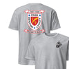 1st Battalion 7th Marines Back Print T-Shirt - HEATHER GREY