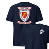 1st Battalion 7th Marines Back Print T-Shirt - OD GREEN