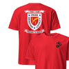1st Battalion 7th Marines Back Print T-Shirt - RED