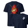 1st Battalion 8th Marines Back Print T-Shirt - NAVY