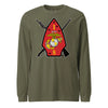 1st Battalion 8th Marines Long Sleeve T-Shirt - OD GREEN