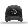 Black out Shamrock Unstructured Hat - BLACK