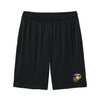 Eagle Globe & Anchor- Gold and Silver Logo Pocket Shorts - BLACK