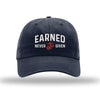 Earned Never Given Unstructured USMC Hat - Navy Hat - NAVY