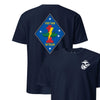 1st Tank Battalion Back Print T-Shirt - NAVY