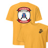2nd Battalion 1st Marines Back Print T-Shirt - GOLD