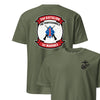 2nd Battalion 1st Marines Back Print T-Shirt - OD GREEN