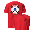 2nd Battalion 1st Marines Back Print T-Shirt - RED