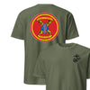 2nd Battalion 11th Marines Back Print T-Shirt - OD GREEN