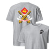 2nd Battalion 14th Marines Back Print T-Shirt - HEATHER GREY