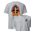 2nd Battalion 2nd Marines Back Print T-Shirt - HEATHER GREY