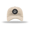 250th USMC Birthday Shield Patch Unstructured Dad Hat - STONE