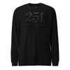 251st USMC Birthday Blackout Long Sleeve T-Shirt - BLACK