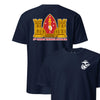 2nd Combat Engineer Battalion Back Print T-Shirt - NAVY