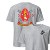 3rd Battalion 10th Marines Back Print T-Shirt - HEATHER GREY