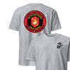 3rd Battalion 2nd Marines Back Print T-Shirt - HEATHER GREY