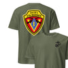 3rd Battalion 27th Marines Back Print T-Shirt - OD GREEN