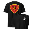 3rd Battalion 3rd Marines Back Print T-Shirt - BLACK