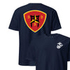 3rd Battalion 3rd Marines Back Print T-Shirt - NAVY