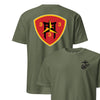 3rd Battalion 3rd Marines Back Print T-Shirt - OD GREEN