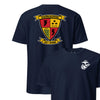 3rd Battalion 5th Marines Darkhorse Back Print T-Shirt - NAVY