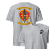 3rd Battalion 7th Marines Back Print T-Shirt - HEATHER GREY