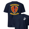 3rd Battalion 7th Marines Back Print T-Shirt - NAVY