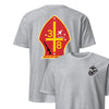 3rd Battalion 8th Marines Back Print T-Shirt - HEATHER GREY