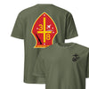 3rd Battalion 8th Marines Back Print T-Shirt - OD GREEN